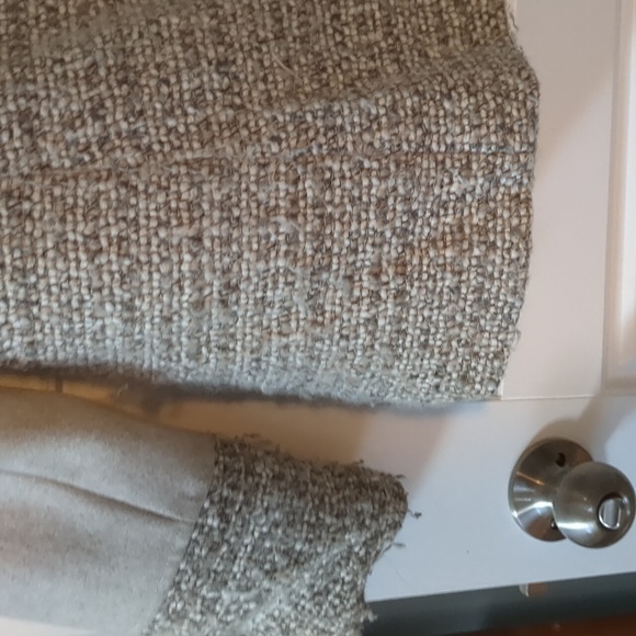 Light Grey Pea Coat with Burber Accents and Toggle front - Picture 11 of 14